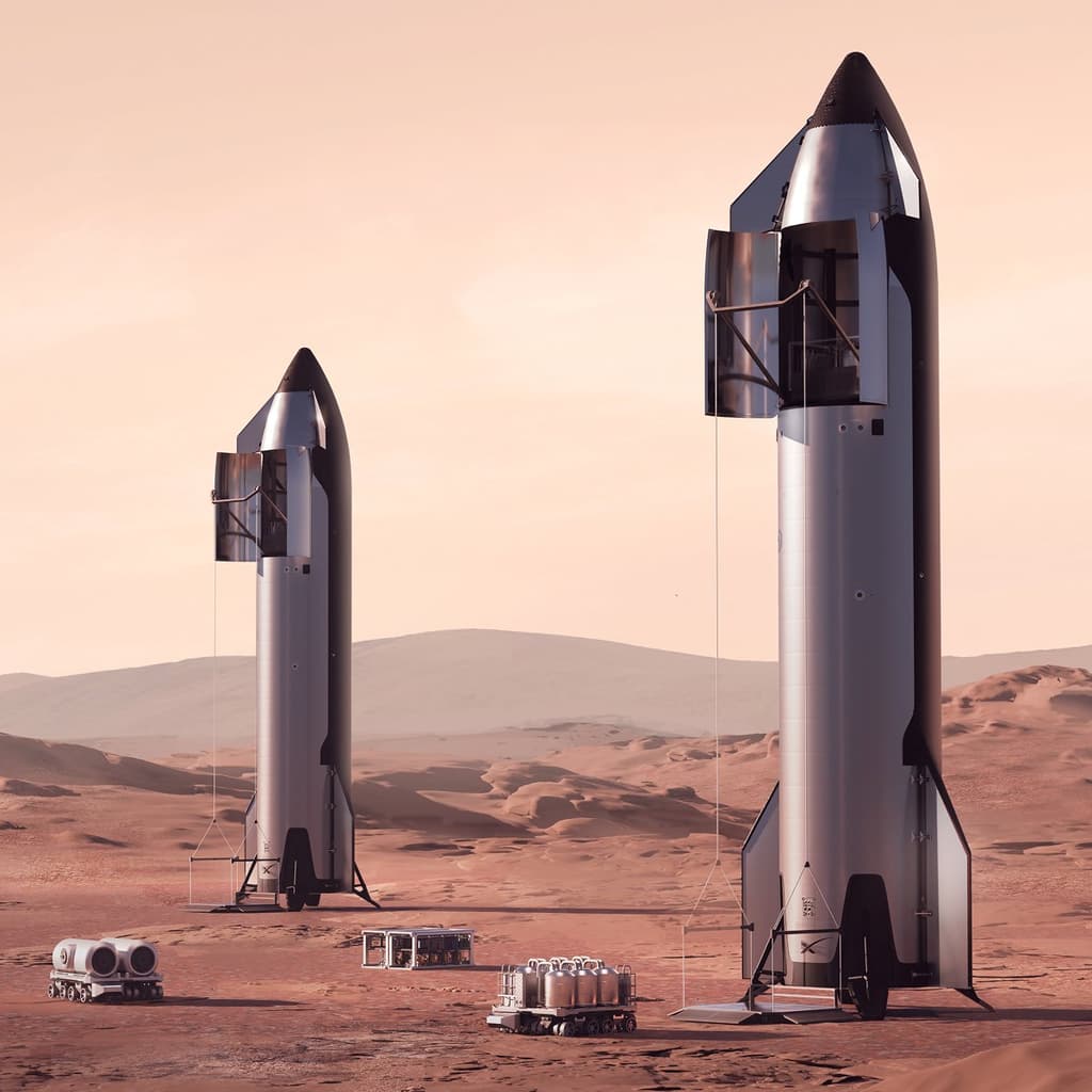Two SpaceX Starships dock together by…? card icon